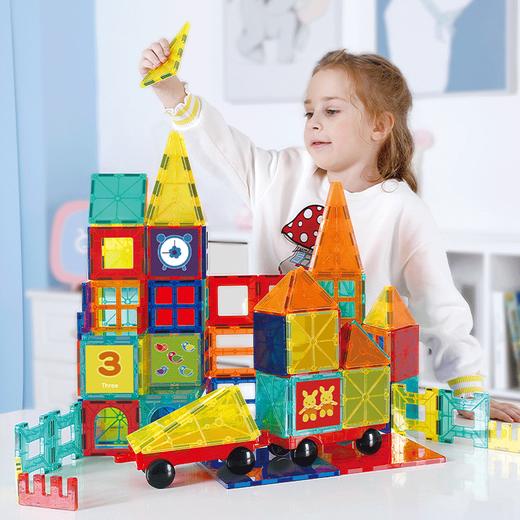 【彩窗磁力片积木套装】带宝宝进入彩色世界 巴洛克彩床窗 儿童益智玩具 商品图0