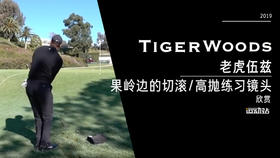 老虎伍兹｜2019果岭边的切滚球/高抛球练习镜头