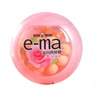 日本进口悠哈溢玛玫瑰味爽喉糖33g 商品图0