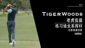 老虎伍兹｜2019日本挑战赛练习场全系挥杆／右前角度欣赏
