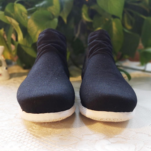 内联升【大内联升】情侣款高帮鞋大内联升手工千层底松紧缩口单靴dn