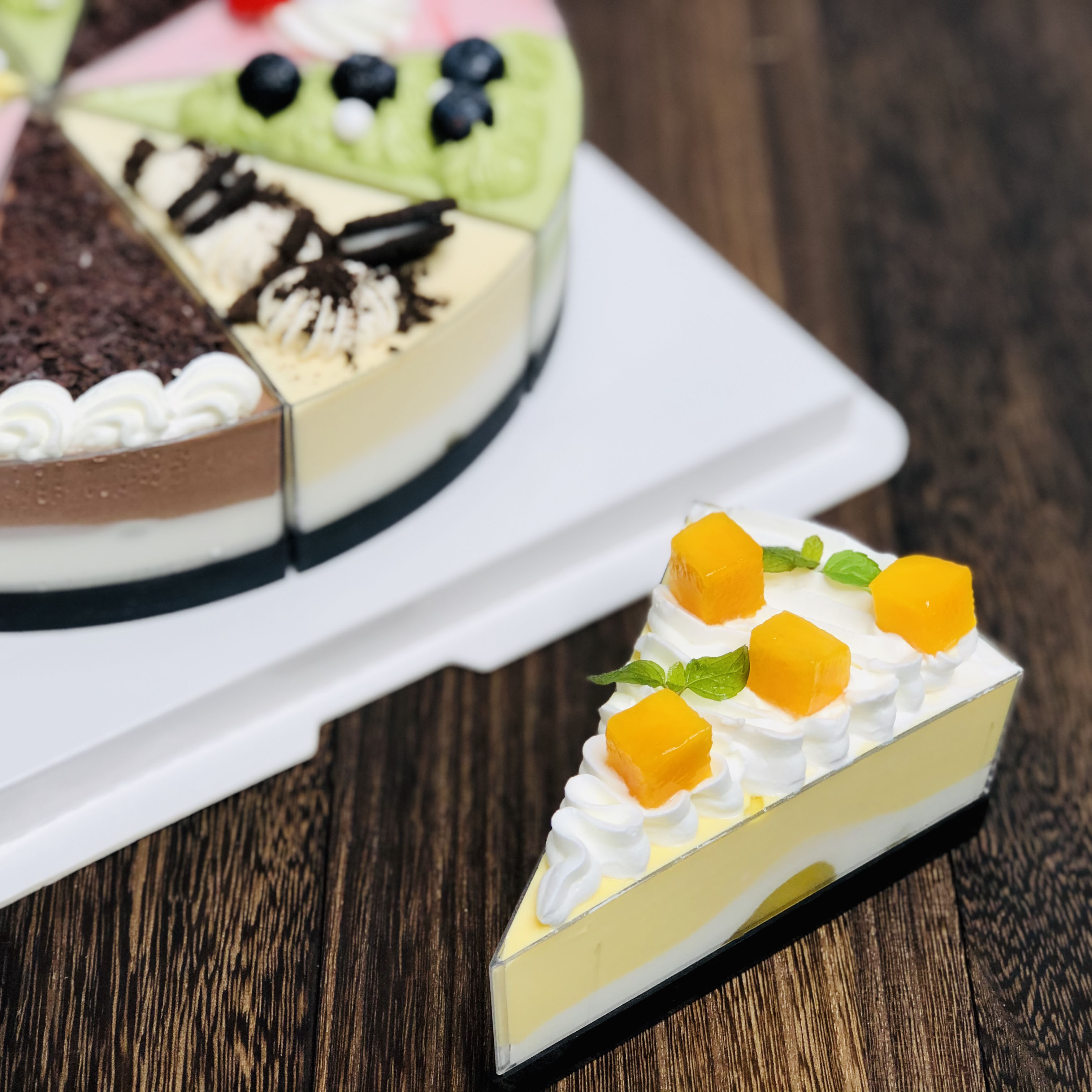 吃货卡五折限时折扣-慕斯果果拼,五位臻选,法式慕斯,口感细腻,入口丝