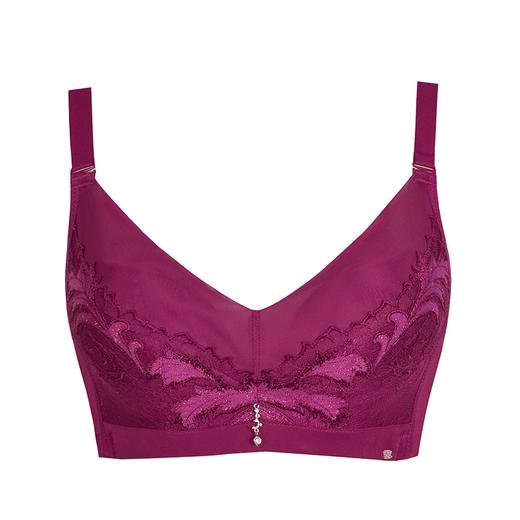 皇家丽美文胸调整型无钢圈中杯美背四排扣内衣精美刺绣羽毛WW918-2 商品图6