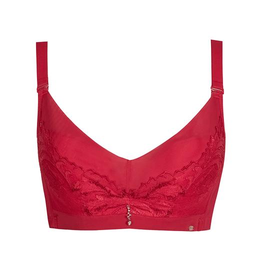 皇家丽美文胸调整型无钢圈中杯美背四排扣内衣精美刺绣羽毛WW918-2 商品图3