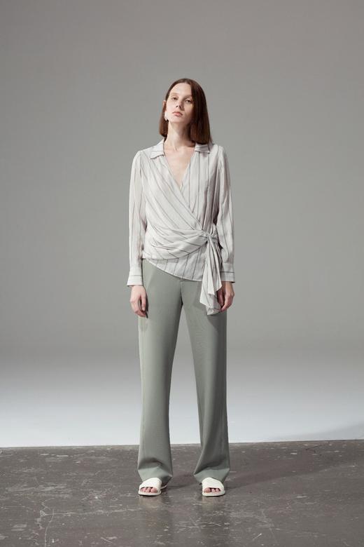 腰部拼接设计长裤 商品图0