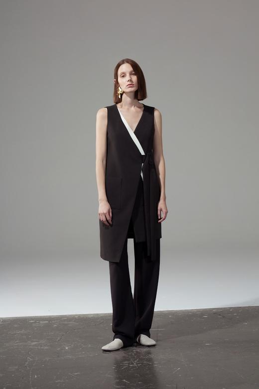 腰部拼接设计长裤 商品图0