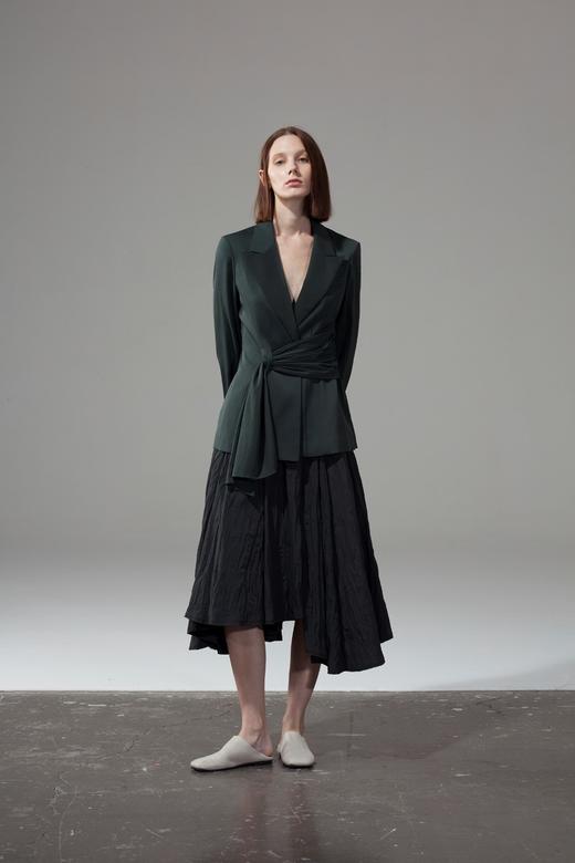 不对称褶皱半身裙 商品图0