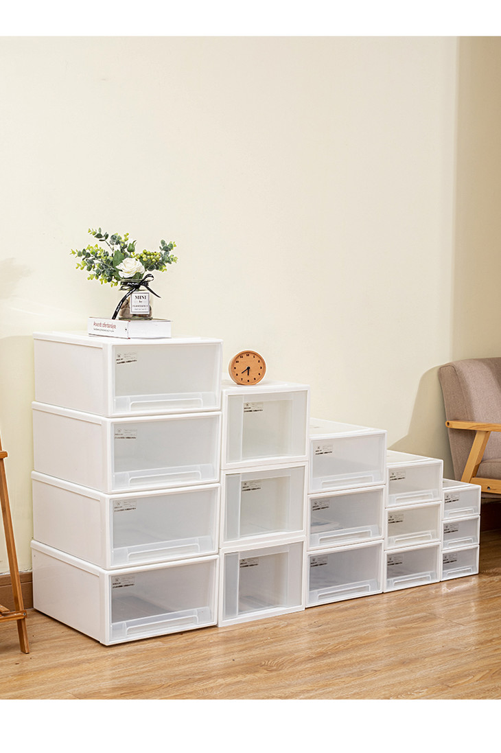 worldlife和匠 多层组合抽屉收纳柜透明塑料带滚轮收纳整理箱