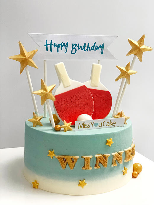 (南宁店)定制款蛋糕 - 乒乓球梦