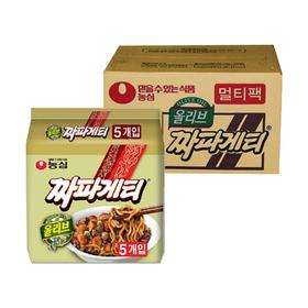 【整箱】农心 橄榄油炸酱面袋装*30 【박스】농심 올리브짜파게티140g*30