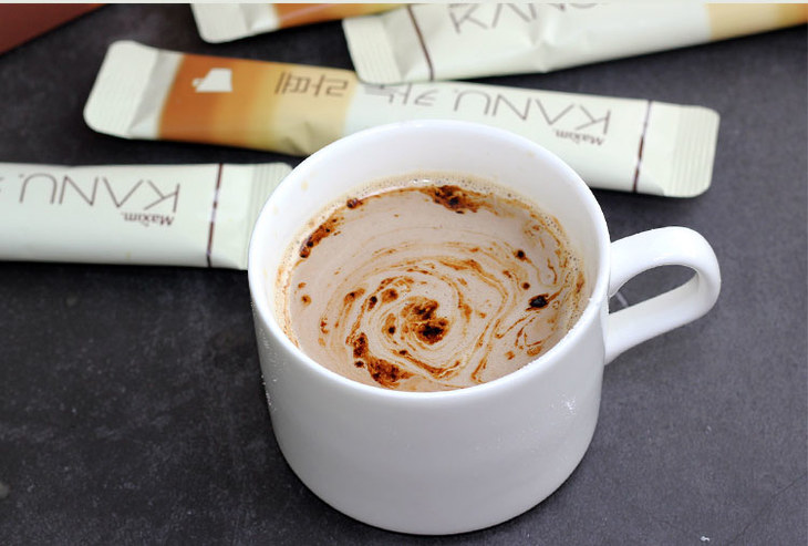 卡奴拿铁kanu咖啡 maxim麦馨韩国进口速溶咖啡粉小条盒装