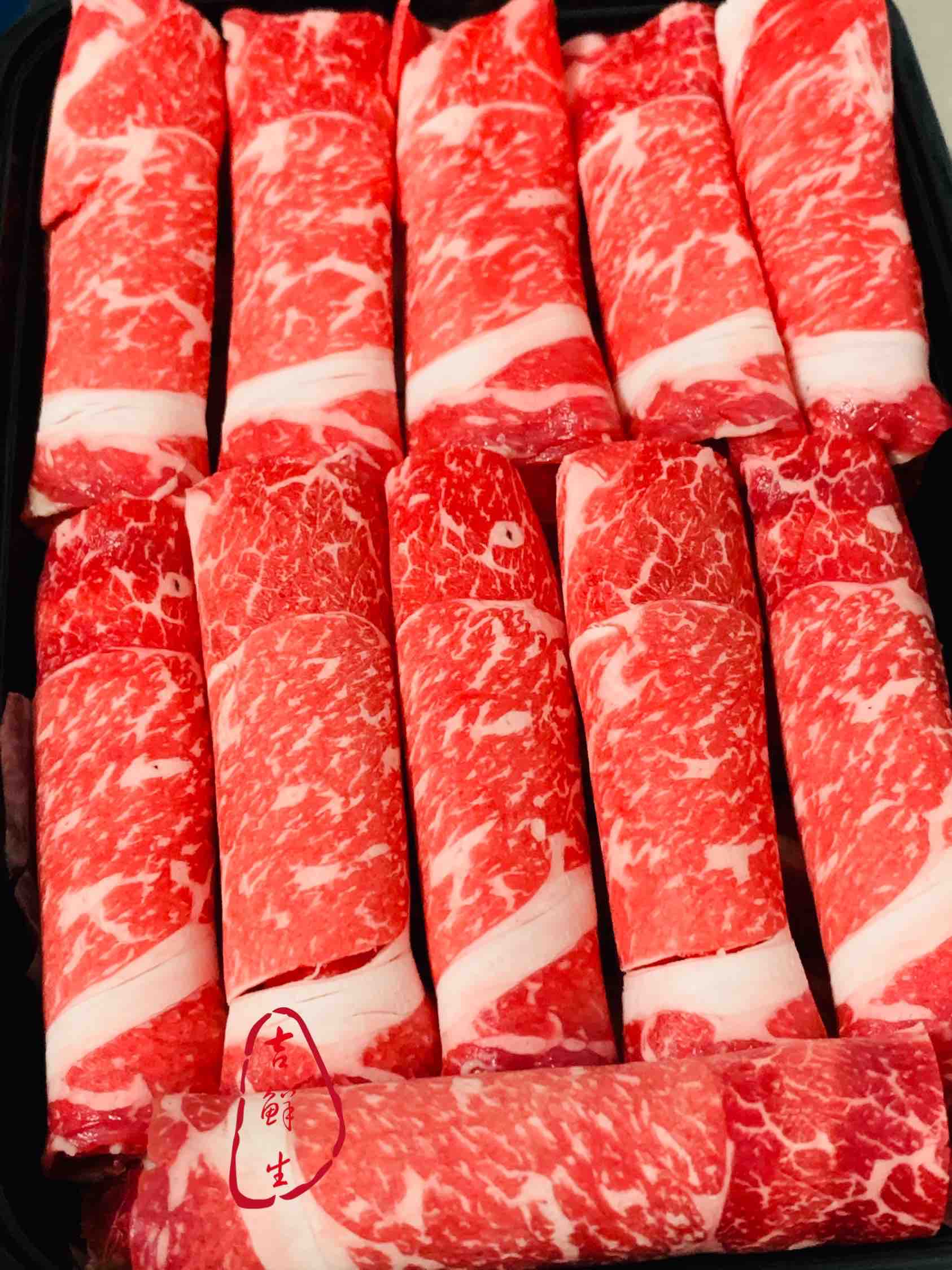 澳洲和牛m78牛肉卷240天谷饲品质15mm厚度沸锅10秒即食让你尝试从未吃