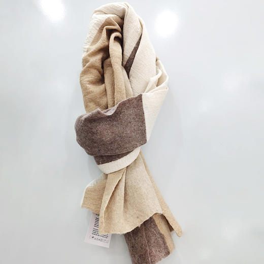 TUMAR羊绒披巾-乳白 商品图0