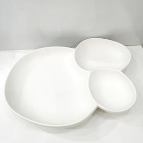 12.5英寸三格米奇盘（白色）