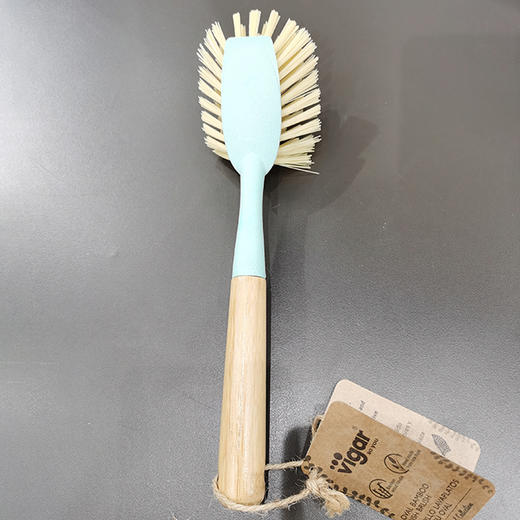 西班牙Vigar谷物纤维竹柄方形碟刷 商品图0