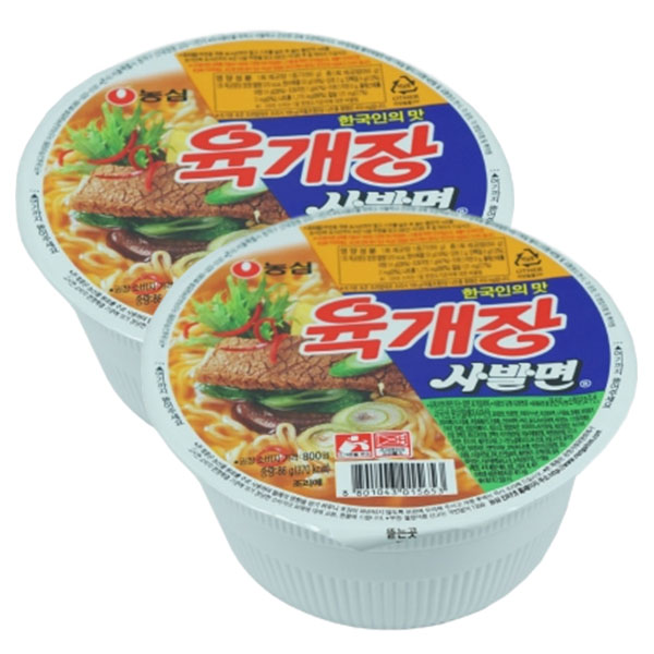 【묶음】농심 육개장컵소86g*2