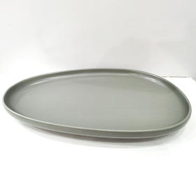 10.25英寸椭圆浅盘（青色）