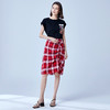 VIMAGE纬漫纪品牌女装春季时尚格子高腰百搭半身裙中裙V1106703 商品缩略图3