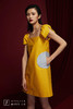 AtelierMissLu /Torres-流心黄拼色蓬蓬袖连身裙 商品缩略图2