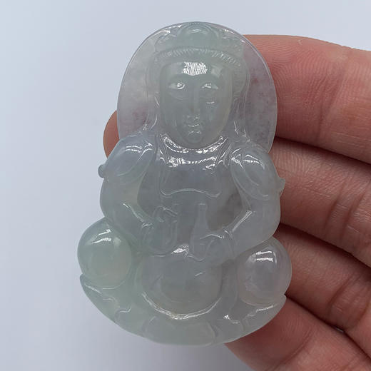 派瑞翡翠 翡翠观音 糯冰种 无色 商品图1