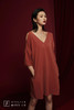 AtelierMissLu /Munoz-肉桂橘V领露背连身裙 商品缩略图4
