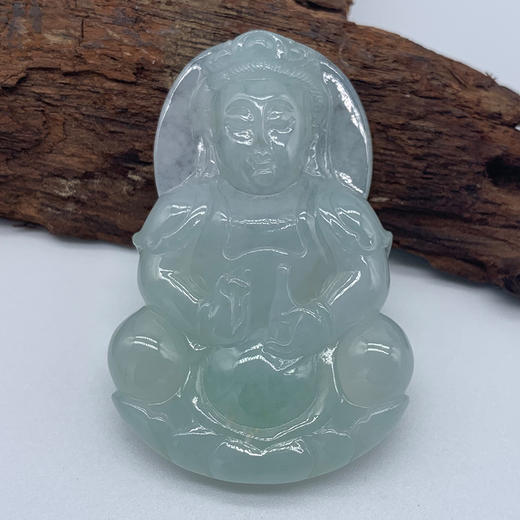 派瑞翡翠 翡翠观音 糯冰种 无色 商品图0