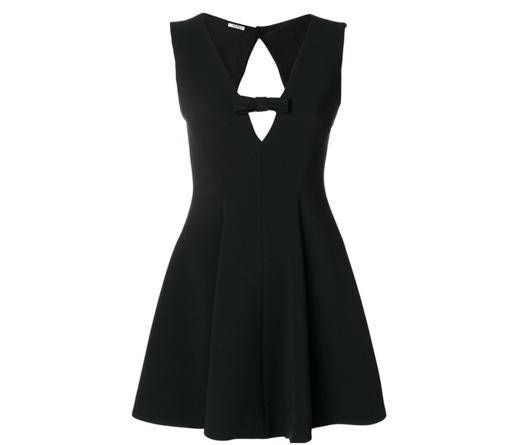 miumiu/缪缪 蝴蝶结装饰v型领女士连衣裙 mf2737 4ktf0002 下单联系