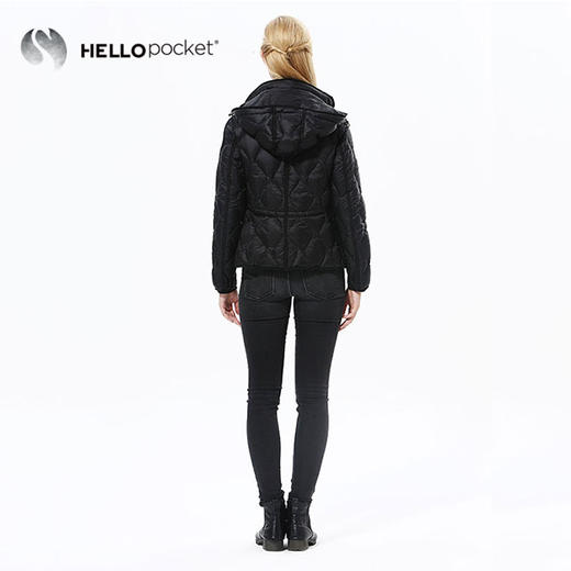 HPWL027女式连帽收腰显瘦S形绗线850F鹅绒服 商品图3