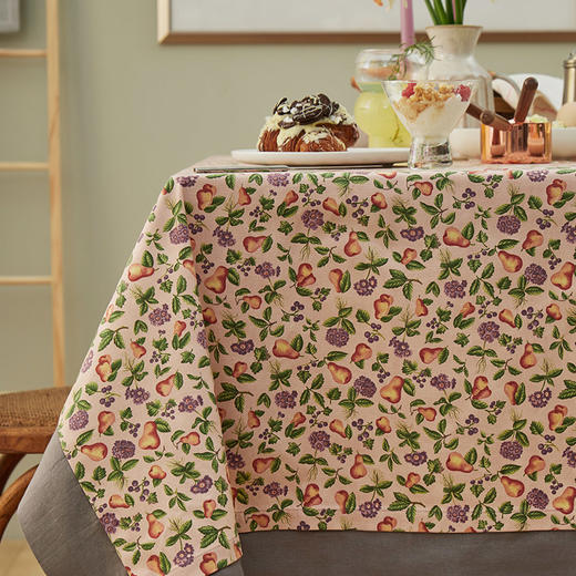 阳春小镇桌布欧式餐桌布长方形家用茶几桌布布艺棉布桌布书桌 商品图2