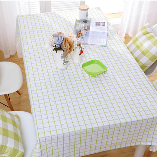 北欧家居台布（绿细格） 商品图0