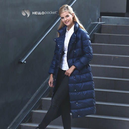 HPWL015长款OL西服领抗寒850F鹅绒服 商品图1