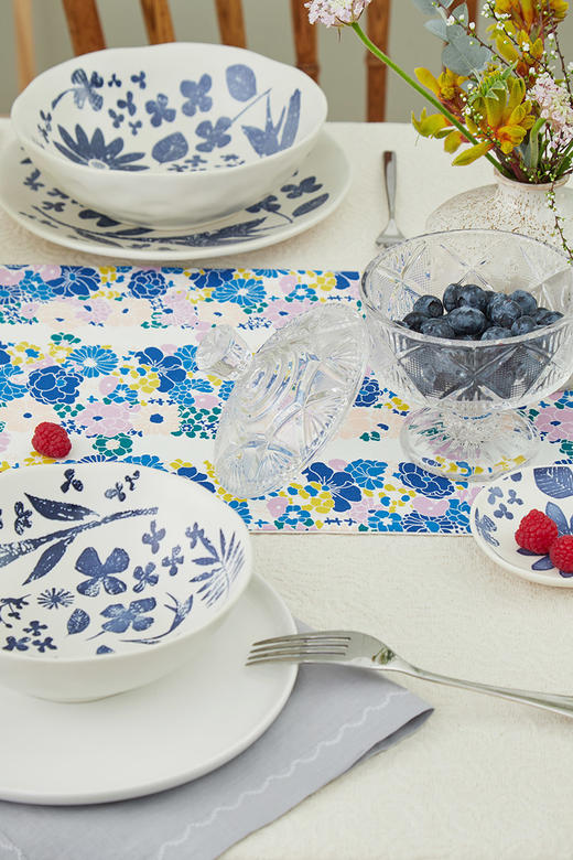 阳春小镇桌旗长方形家用茶几旗桌布布艺棉布桌布书桌 商品图2