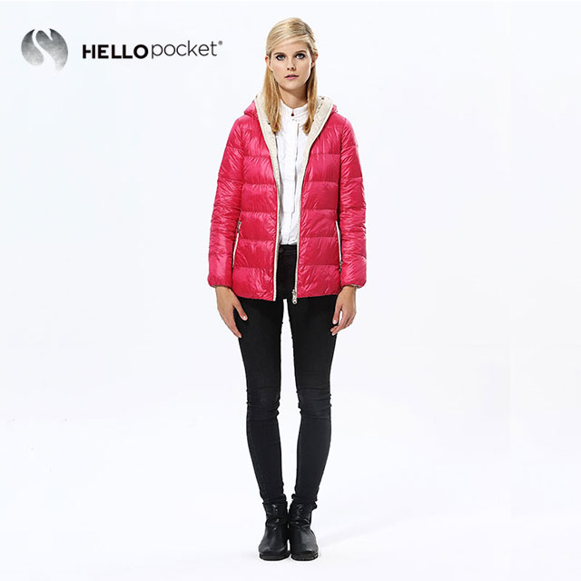 HPWL023女式双面穿连帽850F鹅绒服