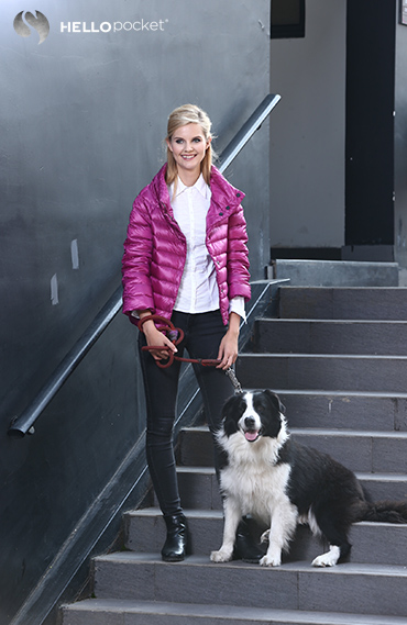 HPWL018短款八分袖高领廓形鹅绒服