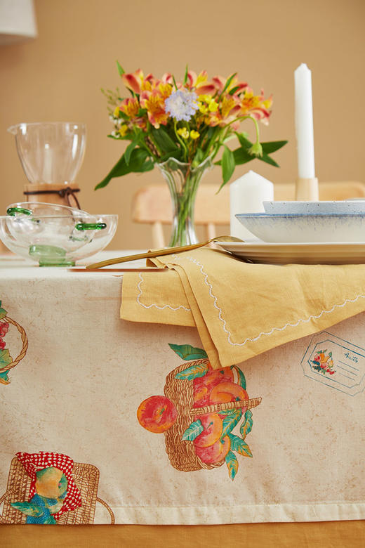 阳春小镇桌布餐桌布长方形家用茶几桌布布艺棉布桌布书桌 商品图2