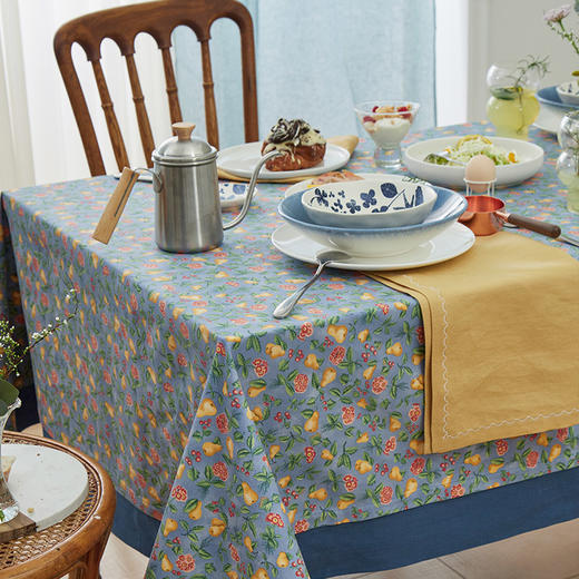 阳春小镇桌布欧式餐桌布长方形家用茶几桌布布艺棉布桌布书桌 商品图3