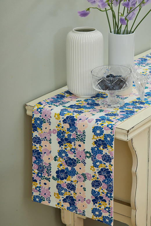 阳春小镇桌旗长方形家用茶几旗桌布布艺棉布桌布书桌 商品图0