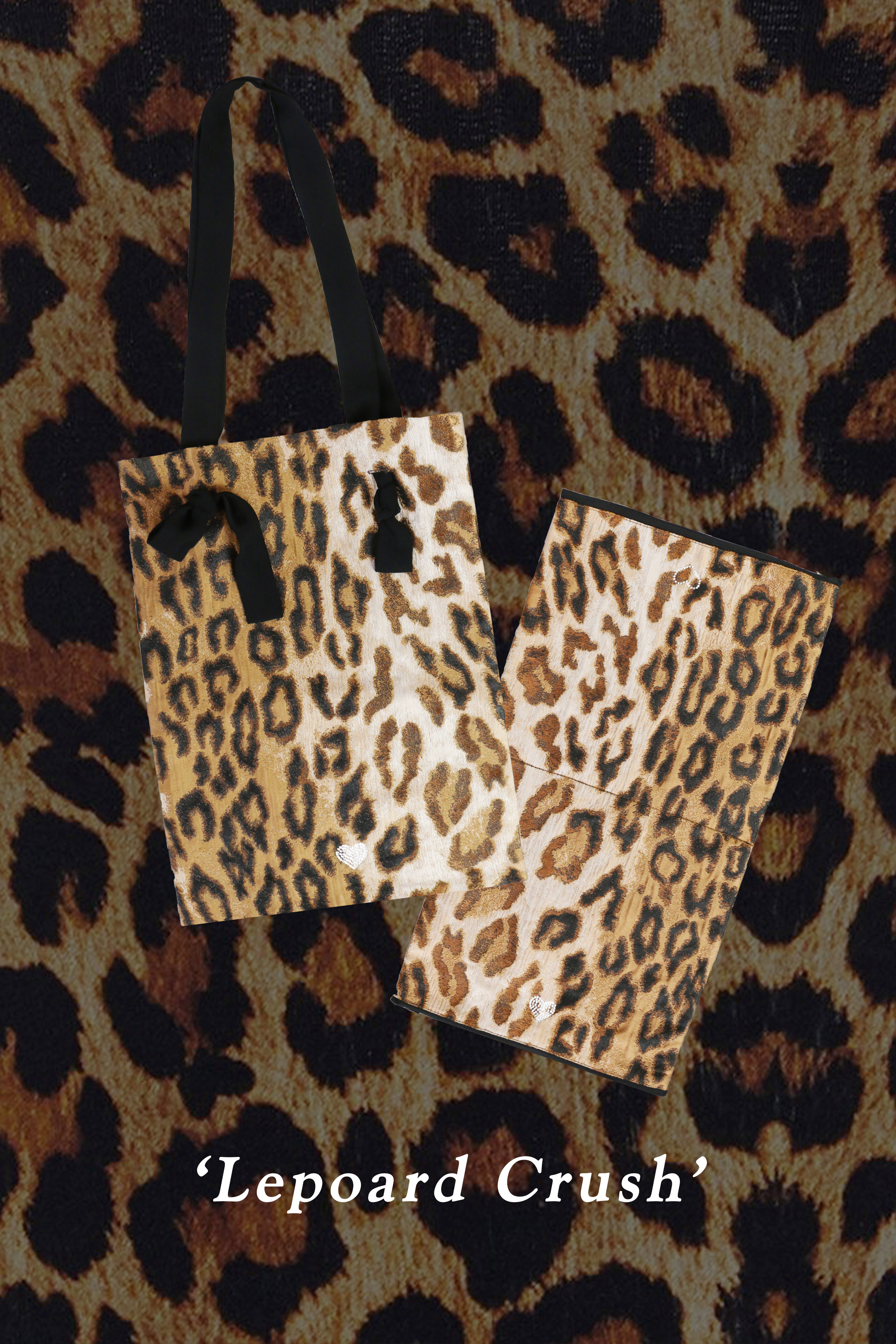 【Lepoard Crush / 豹纹狂热】豹纹托特包 / 豹纹旅行收纳袋