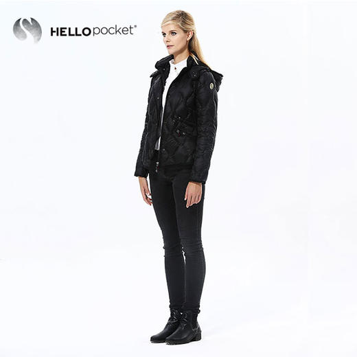 HPWL027女式连帽收腰显瘦S形绗线850F鹅绒服 商品图2