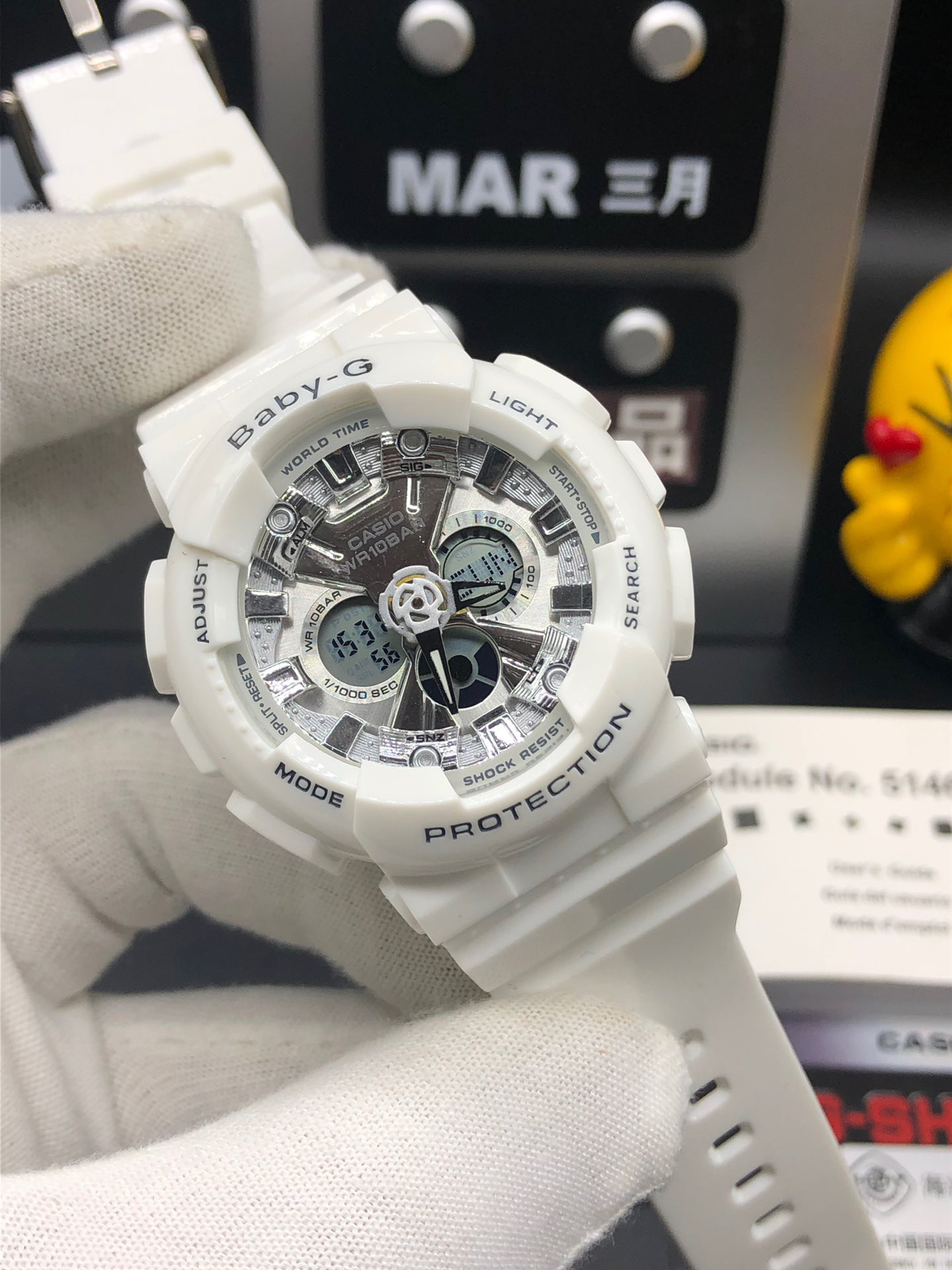 卡西欧热卖款 baby女款ba-120抬手灯卡西欧g-shock--经典防震表盘设计