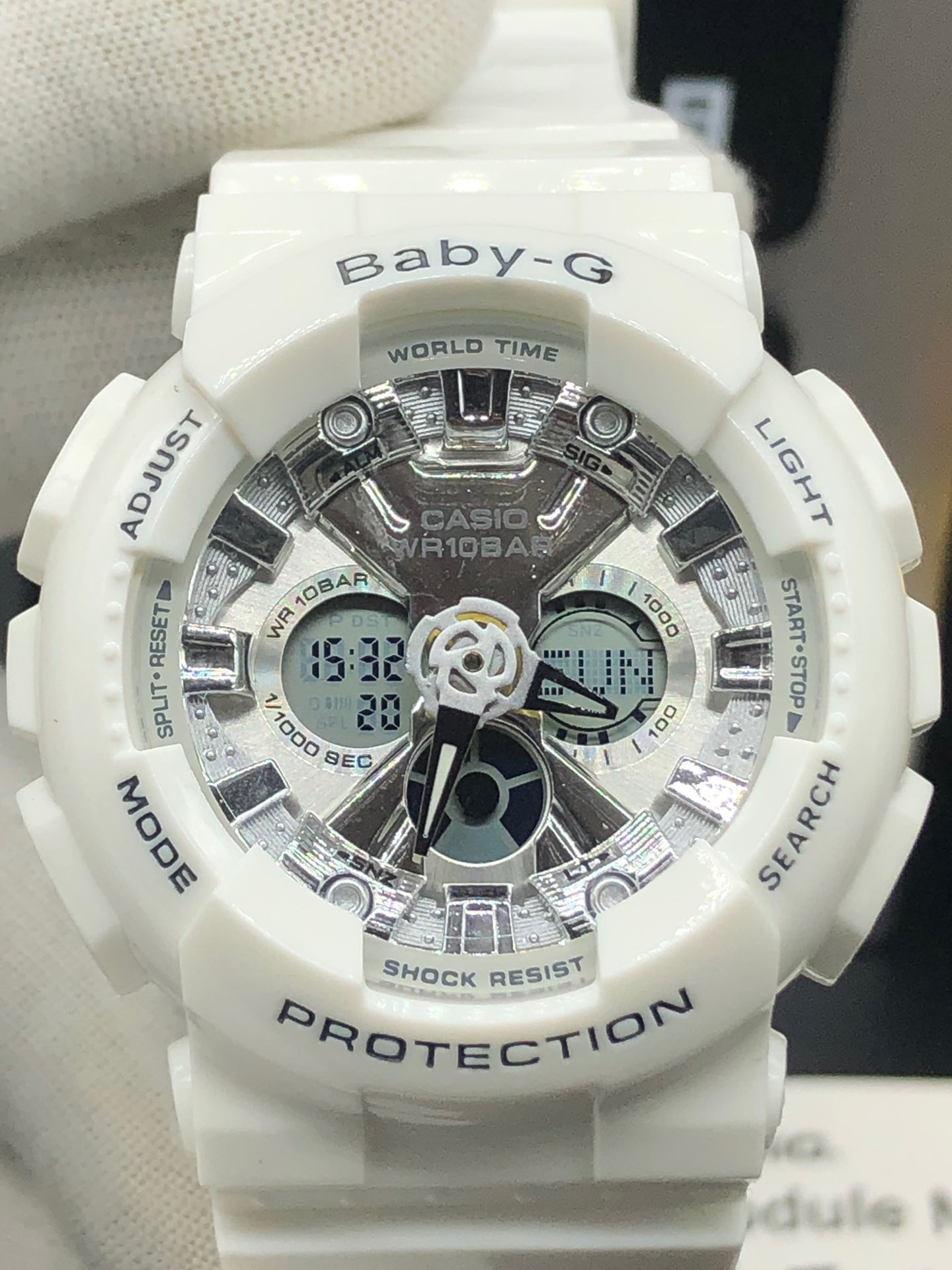 卡西欧热卖款 baby女款ba-120抬手灯卡西欧g-shock--经典防震表盘设计