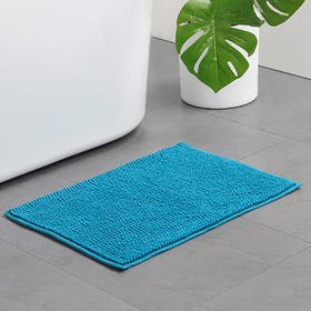 雪尼尔居家防滑地垫（小号湖蓝）