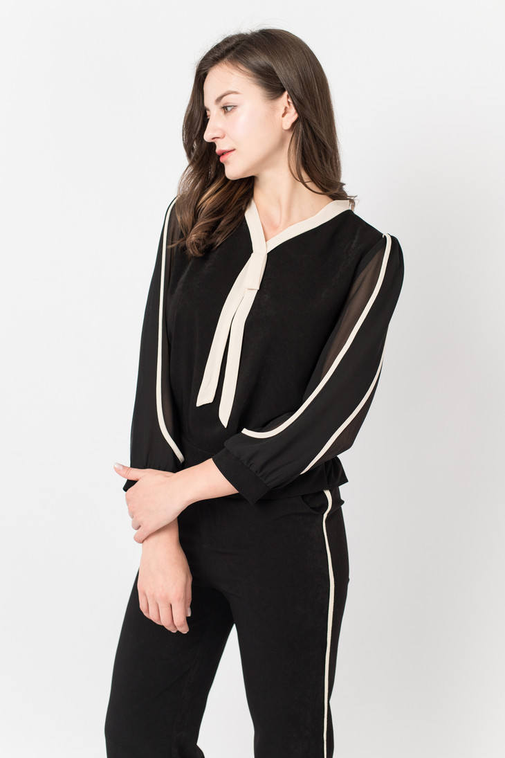 mag west 唛希时尚套装2020新款韩版洋气修身长袖休闲衬衫阔腿裤两件