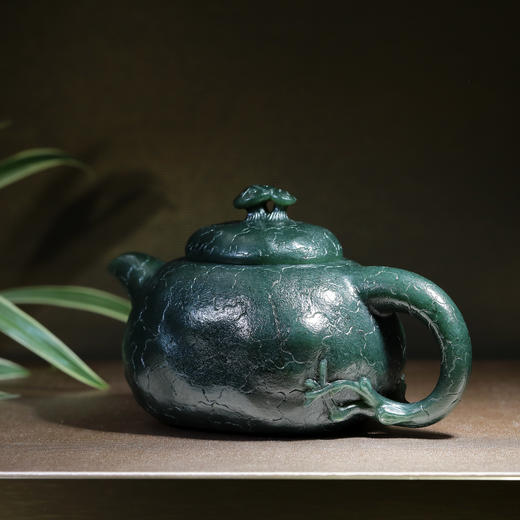 和田玉（碧玉）玉壶--供春壶（宋鸣放6696）272.04G 商品图3