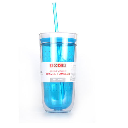 475ml旅行吸管杯 - 青色 商品图0