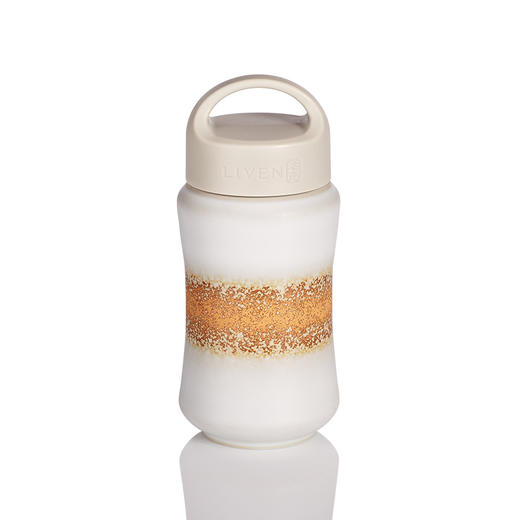【活瓷陶器】微笑旅行随身杯 单层390ml 商品图1