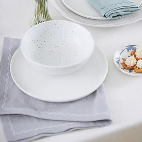 亚麻餐布口布餐巾方形绣线口布