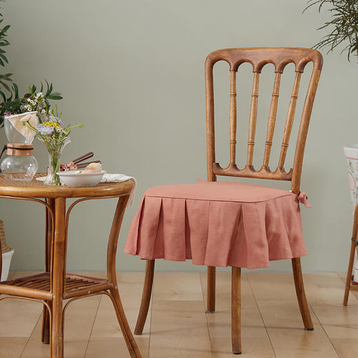 亚麻椅子坐垫餐椅垫花边垫子 商品图1