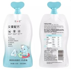 100g简爱父爱配方果蔬吸吸酸奶（4%蔗糖)