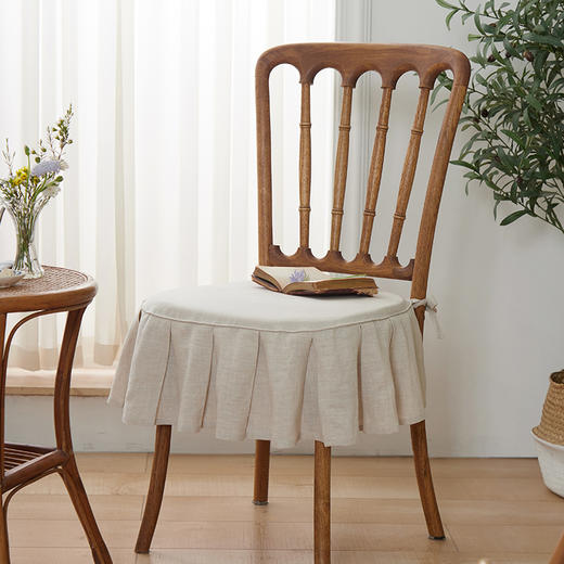 亚麻椅子坐垫餐椅垫花边垫子 商品图4